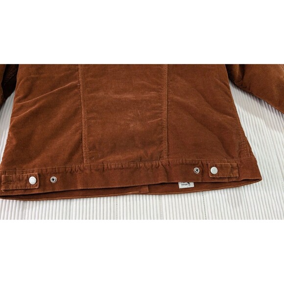 Wrangler Corduroy Jacket Men’s XL Rust Brown Sherpa Lined Trucker Pockets - Picture 7 of 13